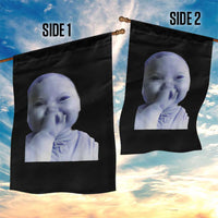 Funny Tuff Baby Giggling Meme Garden Flag Viral AI Niche Baby Holding Laugh Face - Wonder Print Shop