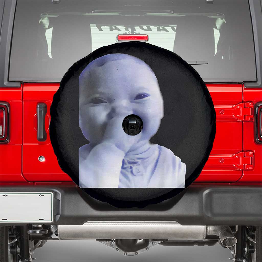 Funny Tuff Baby Giggling Meme Spare Tire Cover Viral AI Niche Baby Holding Laugh Face - Wonder Print Shop