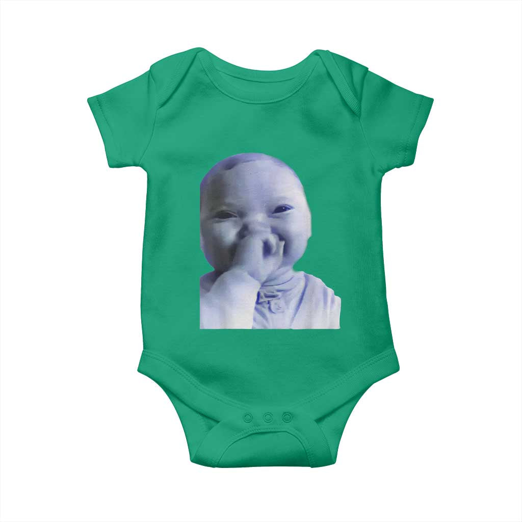 Funny Tuff Baby Giggling Meme Baby Onesie Viral AI Niche Baby Holding Laugh Face - Wonder Print Shop