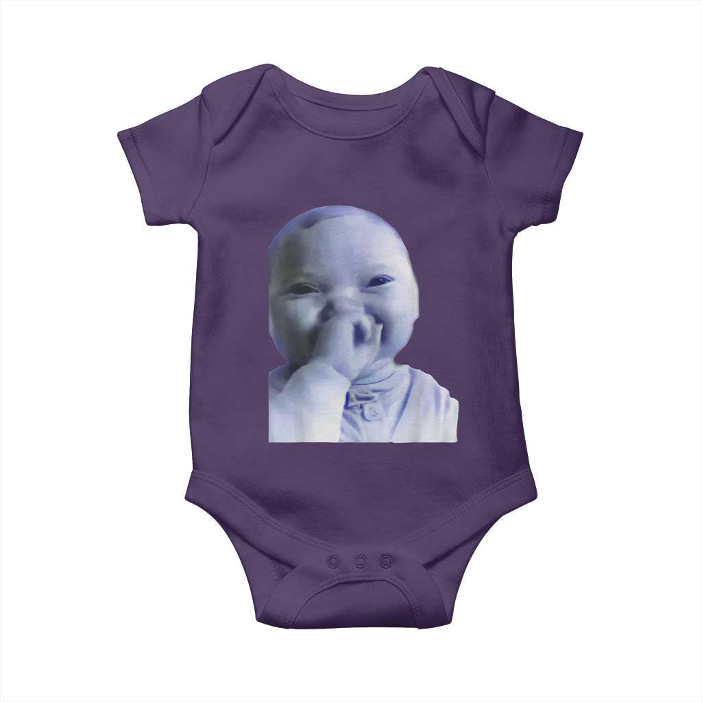 Funny Tuff Baby Giggling Meme Baby Onesie Viral AI Niche Baby Holding Laugh Face - Wonder Print Shop