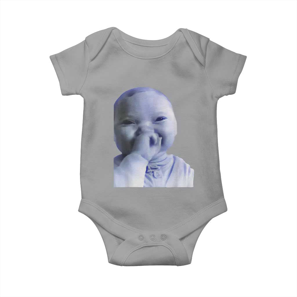 Funny Tuff Baby Giggling Meme Baby Onesie Viral AI Niche Baby Holding Laugh Face - Wonder Print Shop
