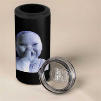 Funny Tuff Baby Giggling Meme 4 in 1 Can Cooler Tumbler Viral AI Niche Baby Holding Laugh Face - Wonder Print Shop