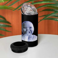 Funny Tuff Baby Giggling Meme 4 in 1 Can Cooler Tumbler Viral AI Niche Baby Holding Laugh Face - Wonder Print Shop