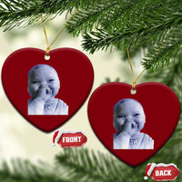 Funny Tuff Baby Giggling Meme Ceramic Ornament Viral AI Niche Baby Holding Laugh Face - Wonder Print Shop