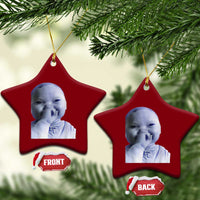 Funny Tuff Baby Giggling Meme Ceramic Ornament Viral AI Niche Baby Holding Laugh Face - Wonder Print Shop