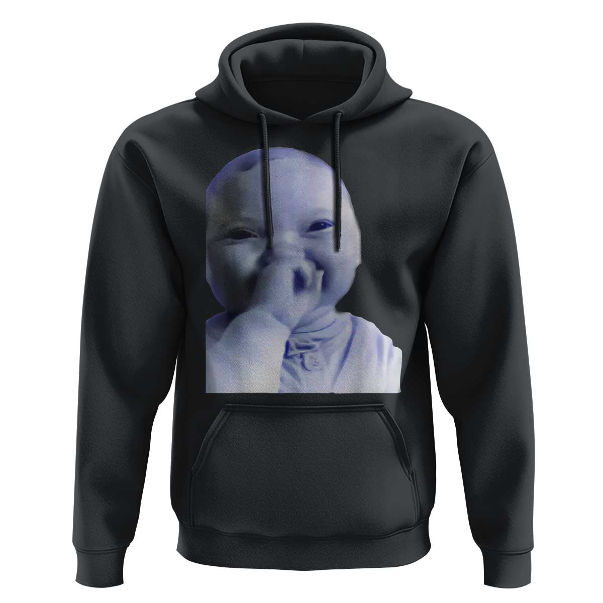 Funny Tuff Baby Giggling Meme Hoodie Viral AI Niche Baby Holding Laugh Face - Wonder Print Shop
