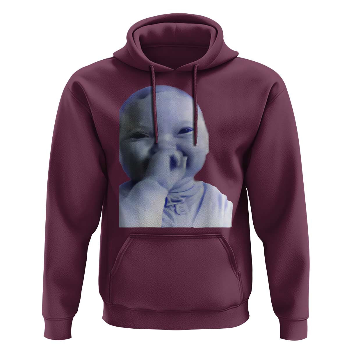 Funny Tuff Baby Giggling Meme Hoodie Viral AI Niche Baby Holding Laugh Face - Wonder Print Shop