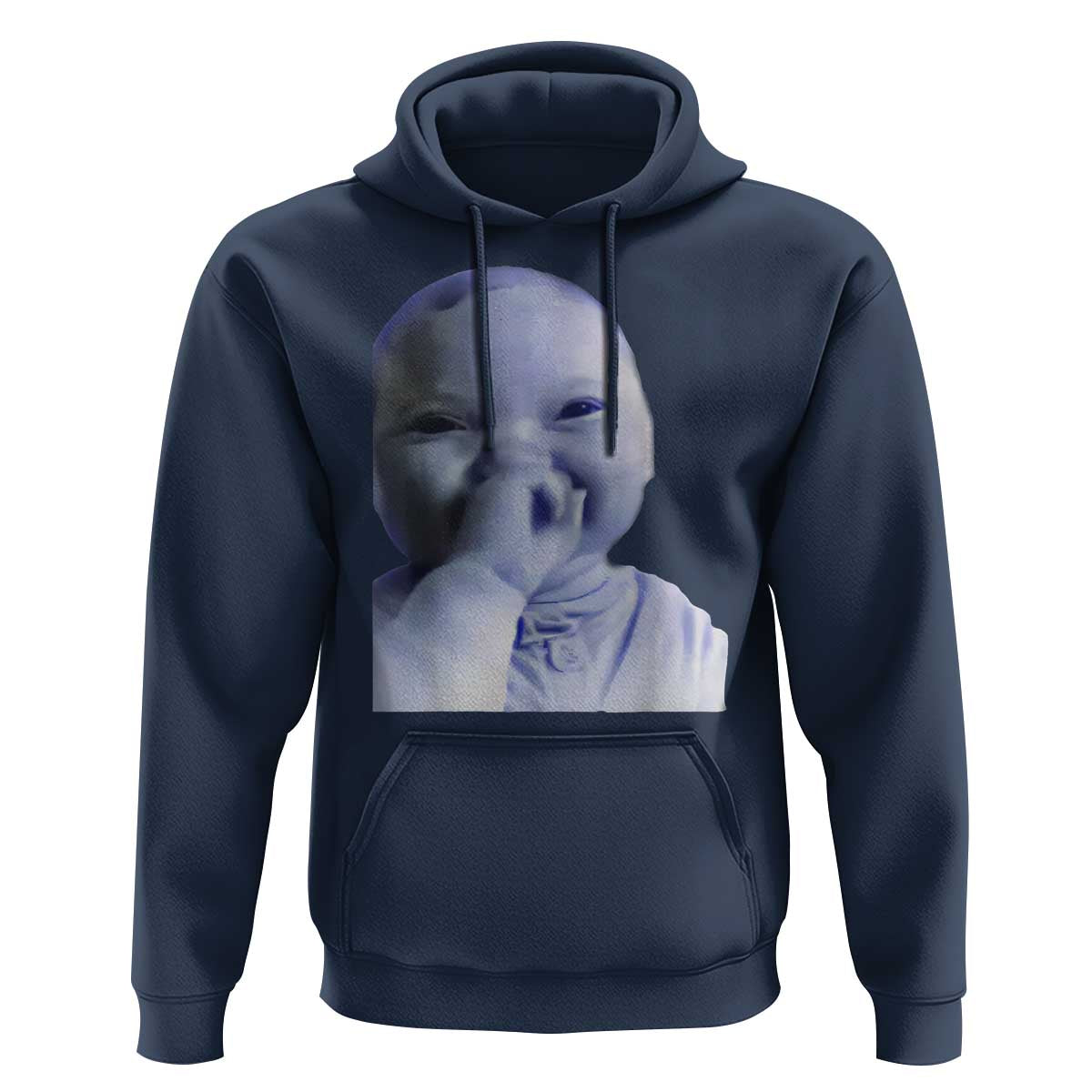 Funny Tuff Baby Giggling Meme Hoodie Viral AI Niche Baby Holding Laugh Face - Wonder Print Shop