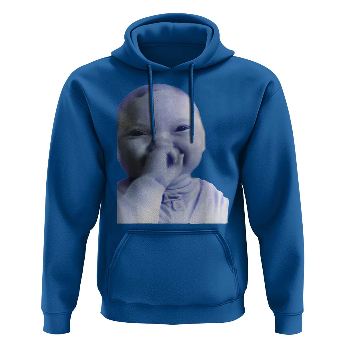 Funny Tuff Baby Giggling Meme Hoodie Viral AI Niche Baby Holding Laugh Face - Wonder Print Shop