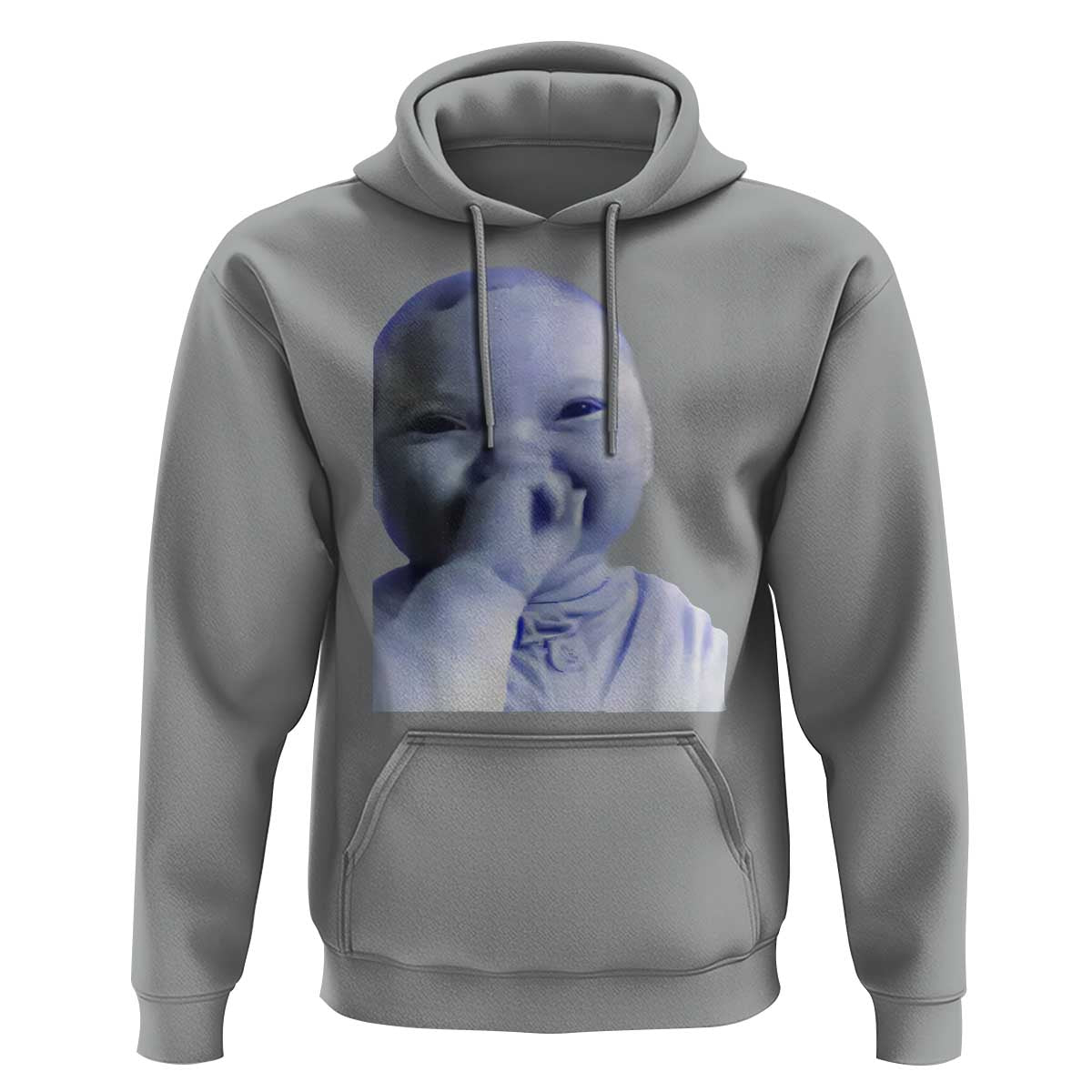 Funny Tuff Baby Giggling Meme Hoodie Viral AI Niche Baby Holding Laugh Face - Wonder Print Shop
