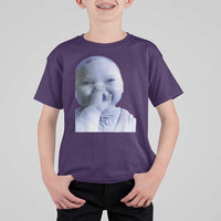 Funny Tuff Baby Giggling Meme T Shirt For Kid Viral AI Niche Baby Holding Laugh Face - Wonder Print Shop