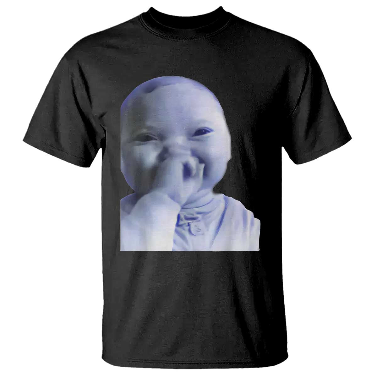 Funny Tuff Baby Giggling Meme T Shirt Viral AI Niche Baby Holding Laugh Face - Wonder Print Shop