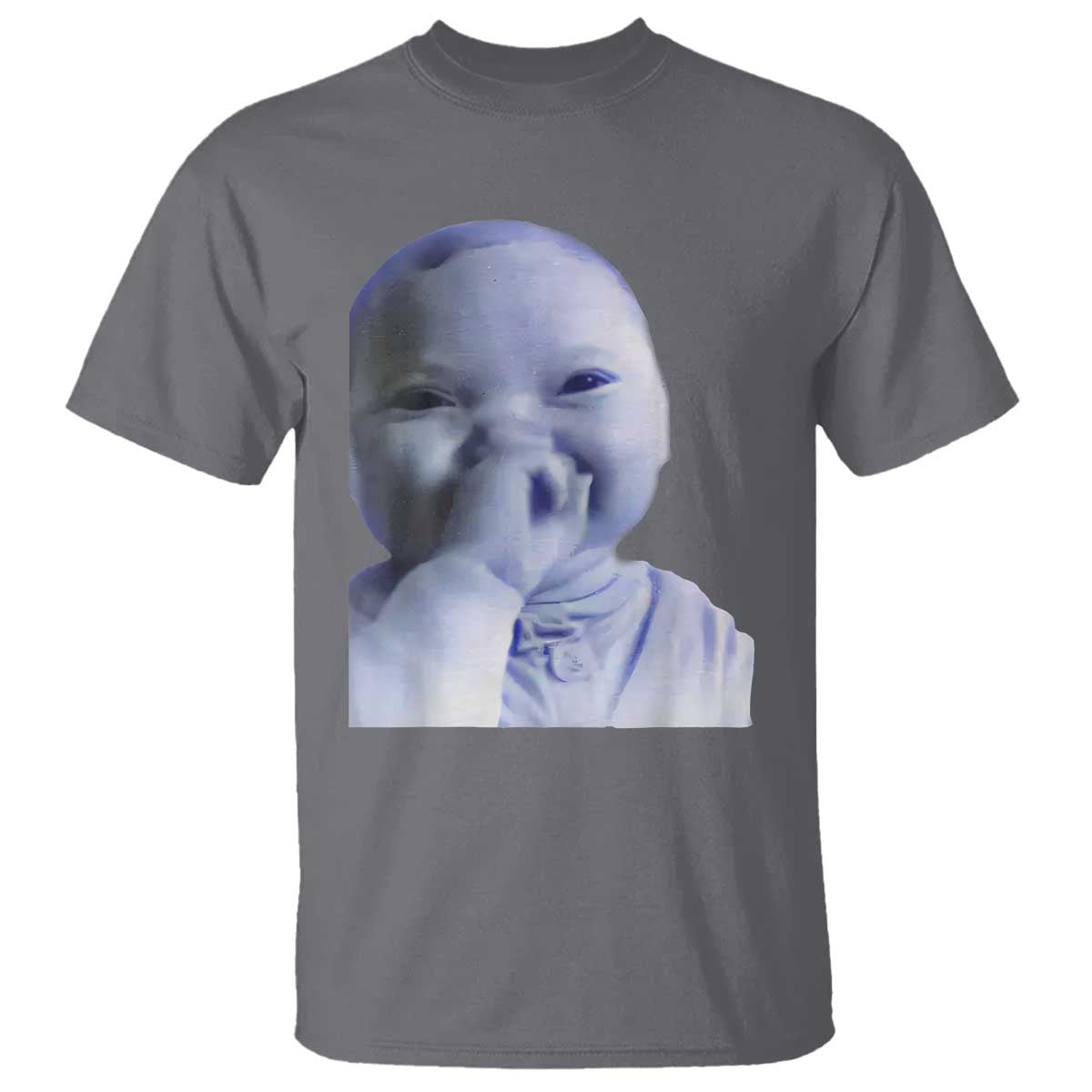 Funny Tuff Baby Giggling Meme T Shirt Viral AI Niche Baby Holding Laugh Face - Wonder Print Shop