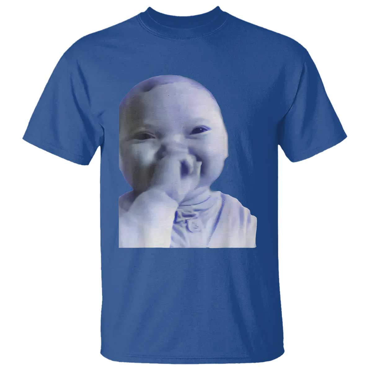 Funny Tuff Baby Giggling Meme T Shirt Viral AI Niche Baby Holding Laugh Face - Wonder Print Shop