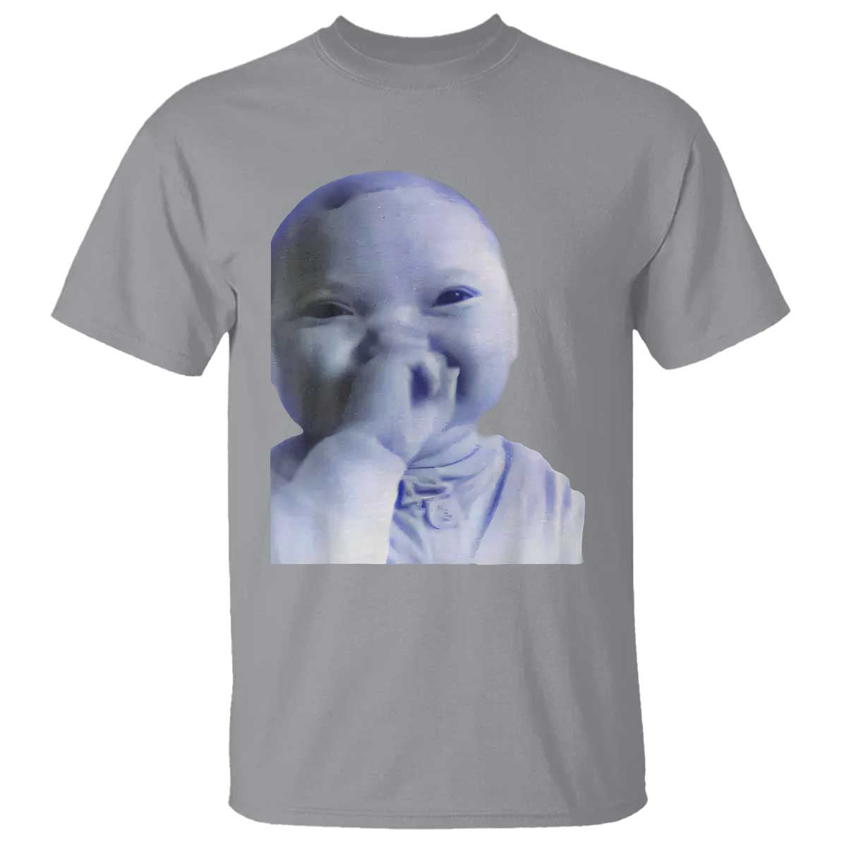 Funny Tuff Baby Giggling Meme T Shirt Viral AI Niche Baby Holding Laugh Face - Wonder Print Shop