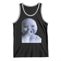 Funny Tuff Baby Giggling Meme Tank Top Viral AI Niche Baby Holding Laugh Face - Wonder Print Shop