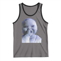 Funny Tuff Baby Giggling Meme Tank Top Viral AI Niche Baby Holding Laugh Face - Wonder Print Shop