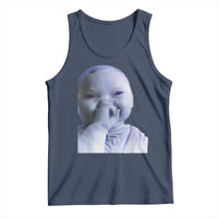 Funny Tuff Baby Giggling Meme Tank Top Viral AI Niche Baby Holding Laugh Face - Wonder Print Shop