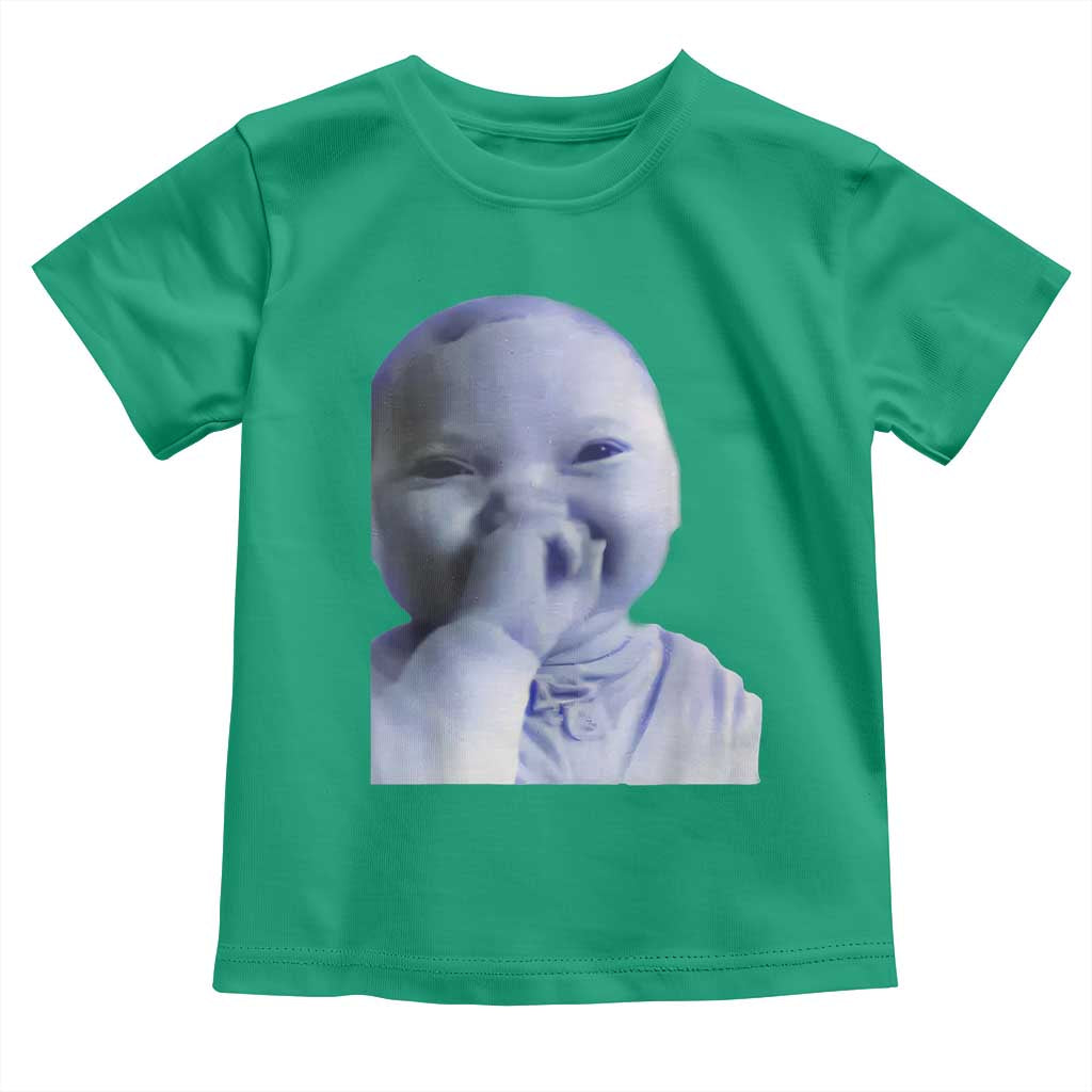 Funny Tuff Baby Giggling Meme Toddler T Shirt Viral AI Niche Baby Holding Laugh Face - Wonder Print Shop