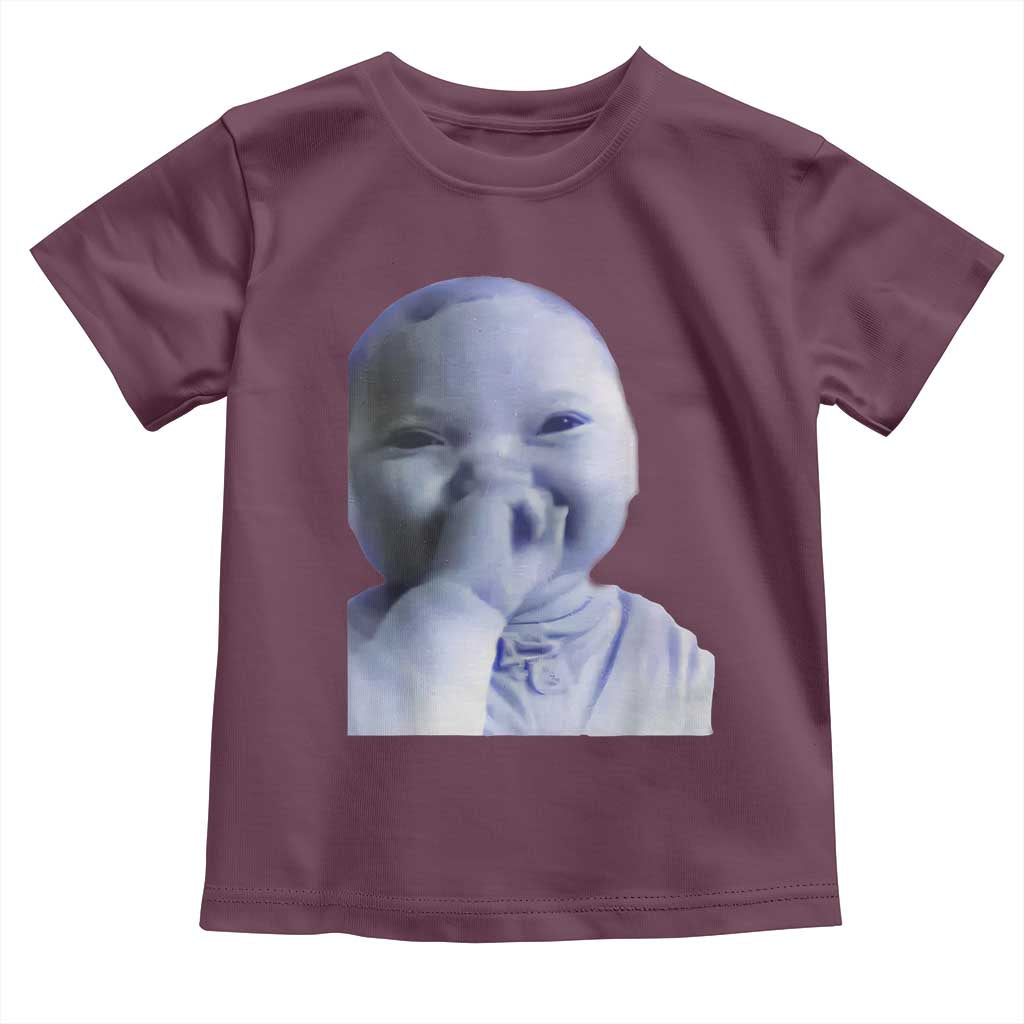 Funny Tuff Baby Giggling Meme Toddler T Shirt Viral AI Niche Baby Holding Laugh Face - Wonder Print Shop