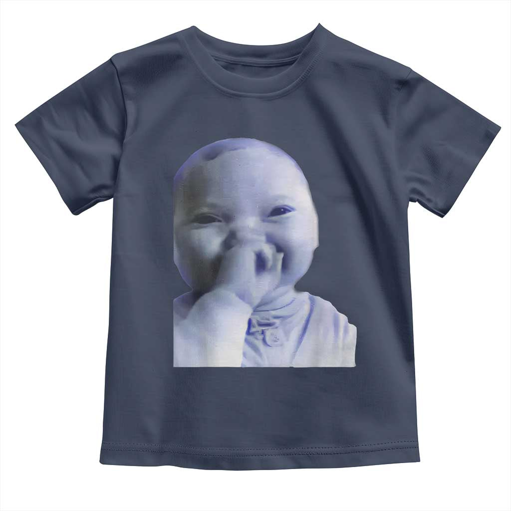 Funny Tuff Baby Giggling Meme Toddler T Shirt Viral AI Niche Baby Holding Laugh Face - Wonder Print Shop