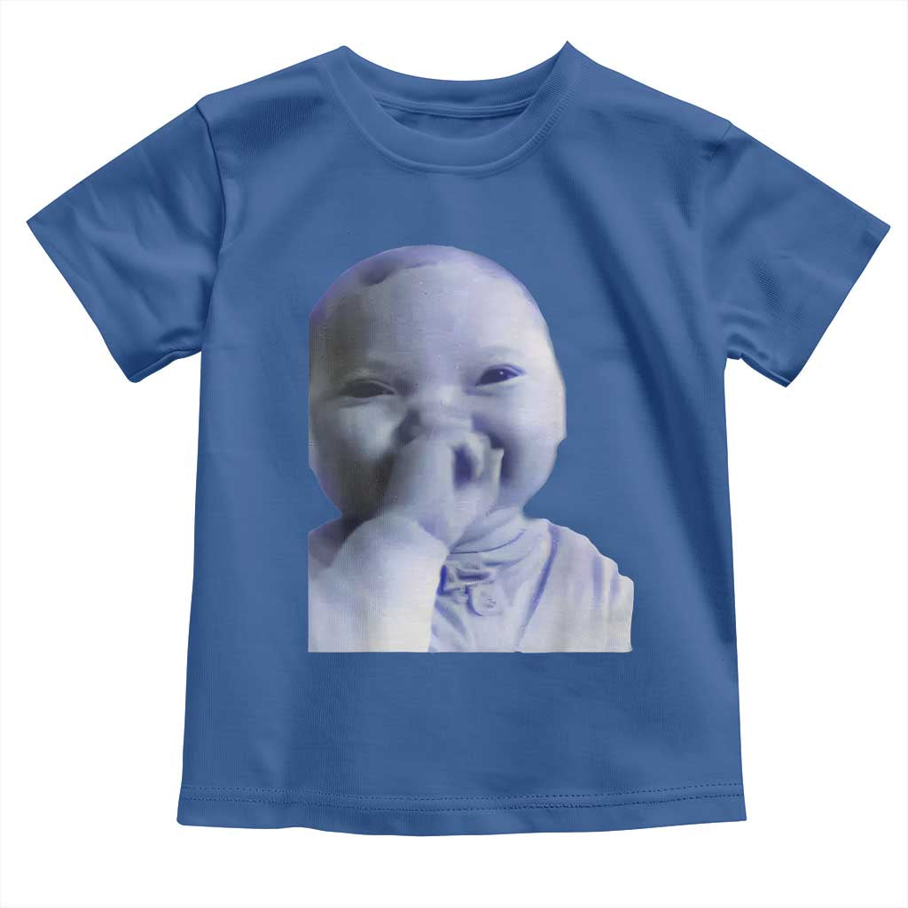 Funny Tuff Baby Giggling Meme Toddler T Shirt Viral AI Niche Baby Holding Laugh Face - Wonder Print Shop