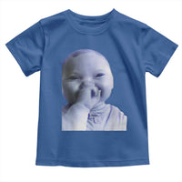 Funny Tuff Baby Giggling Meme Toddler T Shirt Viral AI Niche Baby Holding Laugh Face - Wonder Print Shop