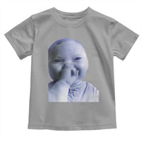 Funny Tuff Baby Giggling Meme Toddler T Shirt Viral AI Niche Baby Holding Laugh Face - Wonder Print Shop