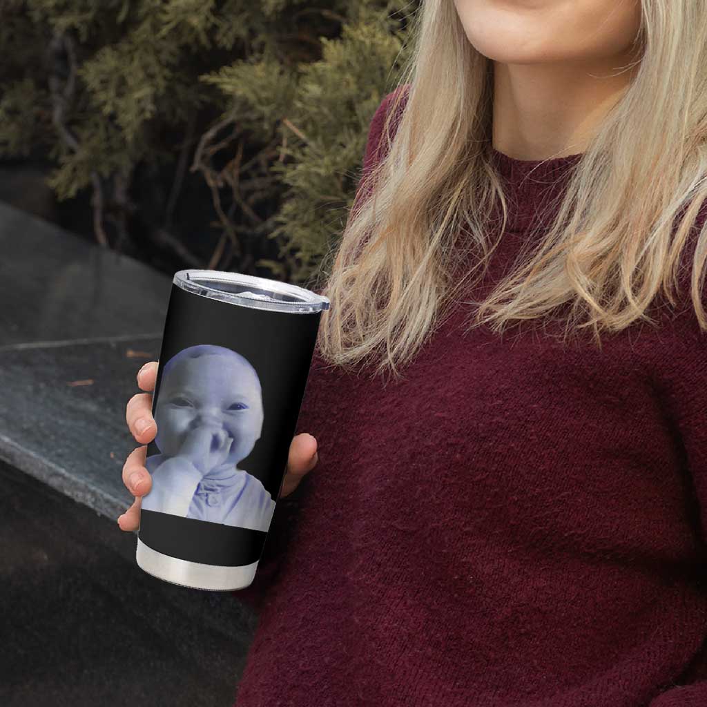 Funny Tuff Baby Giggling Meme Tumbler Cup Viral AI Niche Baby Holding Laugh Face - Wonder Print Shop