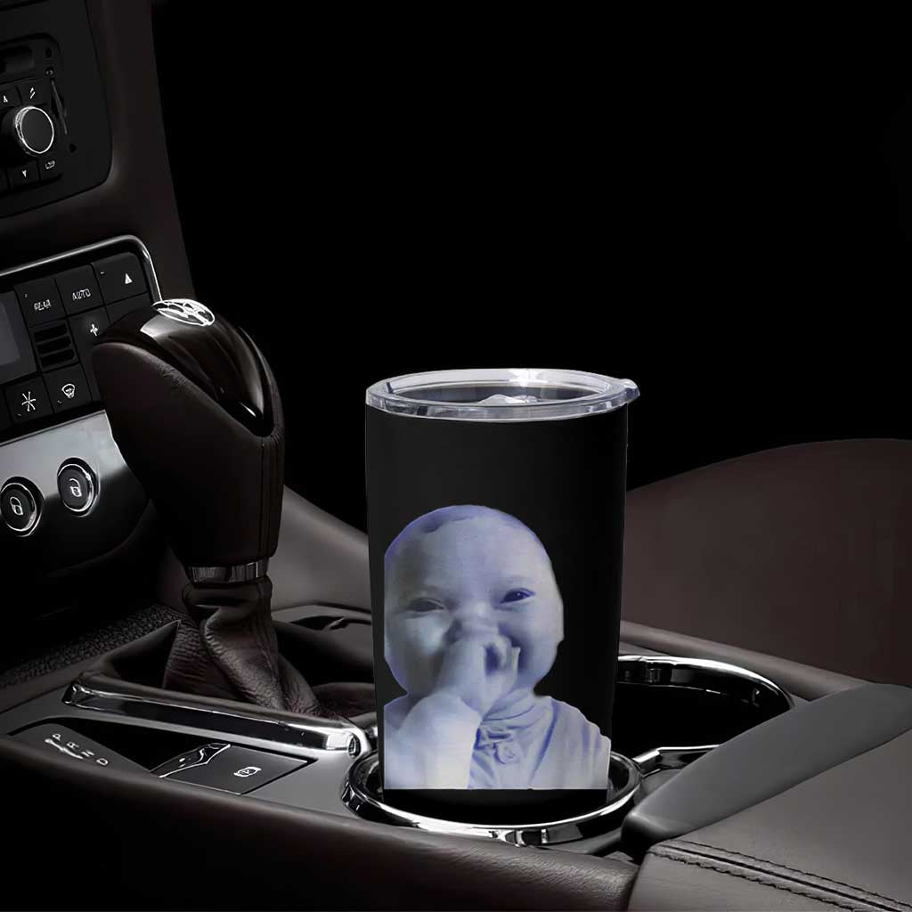 Funny Tuff Baby Giggling Meme Tumbler Cup Viral AI Niche Baby Holding Laugh Face - Wonder Print Shop