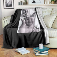 Funny Tuff Baby 67 Meme Throw Blanket Viral AI Niche Baby Six Seven Hand Gesture - Wonder Print Shop