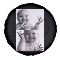 Funny Tuff Baby 67 Meme Spare Tire Cover Viral AI Niche Baby Six Seven Hand Gesture - Wonder Print Shop