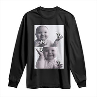 Funny Tuff Baby 67 Meme Long Sleeve Shirt Viral AI Niche Baby Six Seven Hand Gesture - Wonder Print Shop