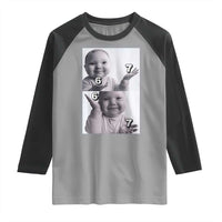 Funny Tuff Baby 67 Meme Raglan Shirt Viral AI Niche Baby Six Seven Hand Gesture - Wonder Print Shop