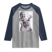 Funny Tuff Baby 67 Meme Raglan Shirt Viral AI Niche Baby Six Seven Hand Gesture - Wonder Print Shop