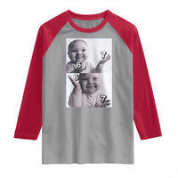 Funny Tuff Baby 67 Meme Raglan Shirt Viral AI Niche Baby Six Seven Hand Gesture - Wonder Print Shop