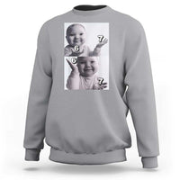 Funny Tuff Baby 67 Meme Sweatshirt Viral AI Niche Baby Six Seven Hand Gesture - Wonder Print Shop