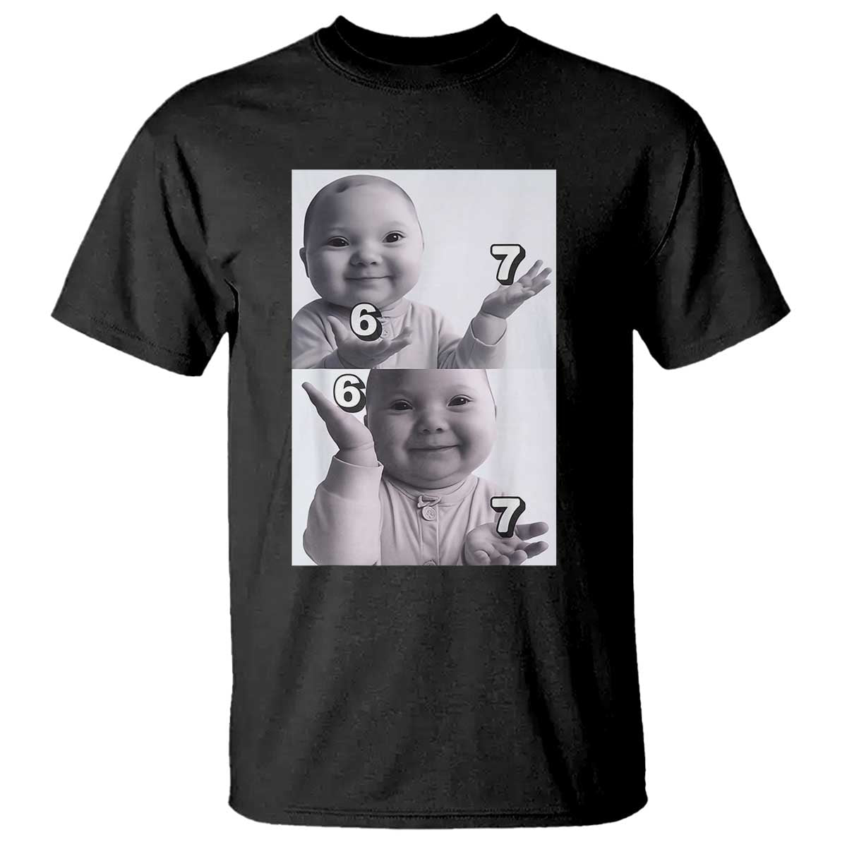 Funny Tuff Baby 67 Meme T Shirt Viral AI Niche Baby Six Seven Hand Gesture - Wonder Print Shop