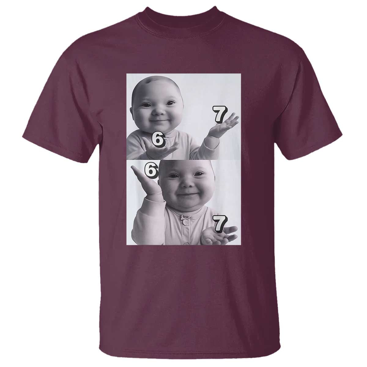 Funny Tuff Baby 67 Meme T Shirt Viral AI Niche Baby Six Seven Hand Gesture - Wonder Print Shop