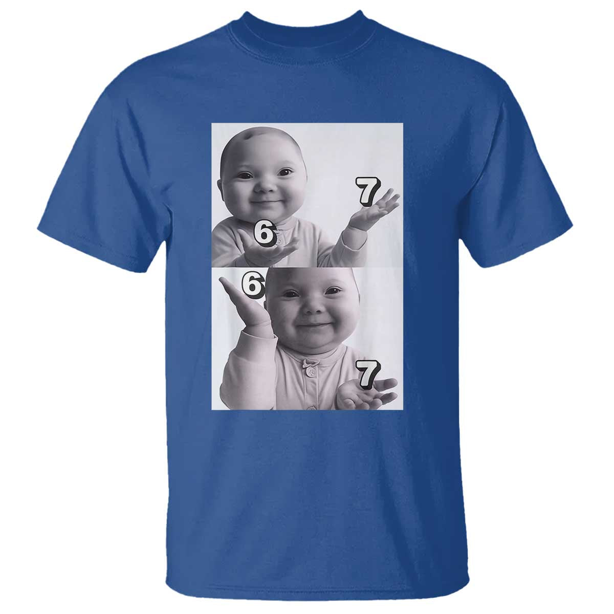 Funny Tuff Baby 67 Meme T Shirt Viral AI Niche Baby Six Seven Hand Gesture - Wonder Print Shop