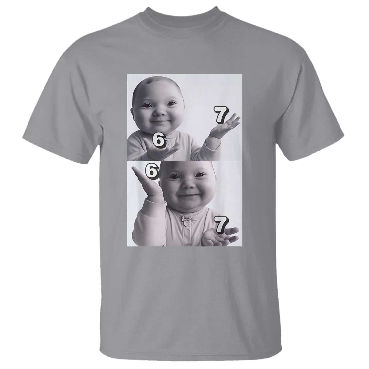 Funny Tuff Baby 67 Meme T Shirt Viral AI Niche Baby Six Seven Hand Gesture - Wonder Print Shop