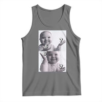 Funny Tuff Baby 67 Meme Tank Top Viral AI Niche Baby Six Seven Hand Gesture - Wonder Print Shop