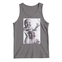 Funny Tuff Baby 67 Meme Tank Top Viral AI Niche Baby Six Seven Hand Gesture - Wonder Print Shop