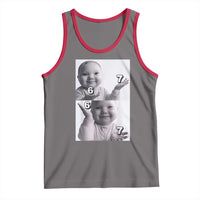 Funny Tuff Baby 67 Meme Tank Top Viral AI Niche Baby Six Seven Hand Gesture - Wonder Print Shop