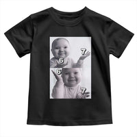 Funny Tuff Baby 67 Meme Toddler T Shirt Viral AI Niche Baby Six Seven Hand Gesture - Wonder Print Shop