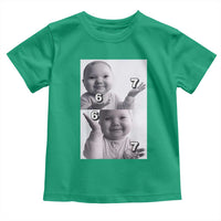 Funny Tuff Baby 67 Meme Toddler T Shirt Viral AI Niche Baby Six Seven Hand Gesture - Wonder Print Shop