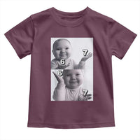 Funny Tuff Baby 67 Meme Toddler T Shirt Viral AI Niche Baby Six Seven Hand Gesture - Wonder Print Shop
