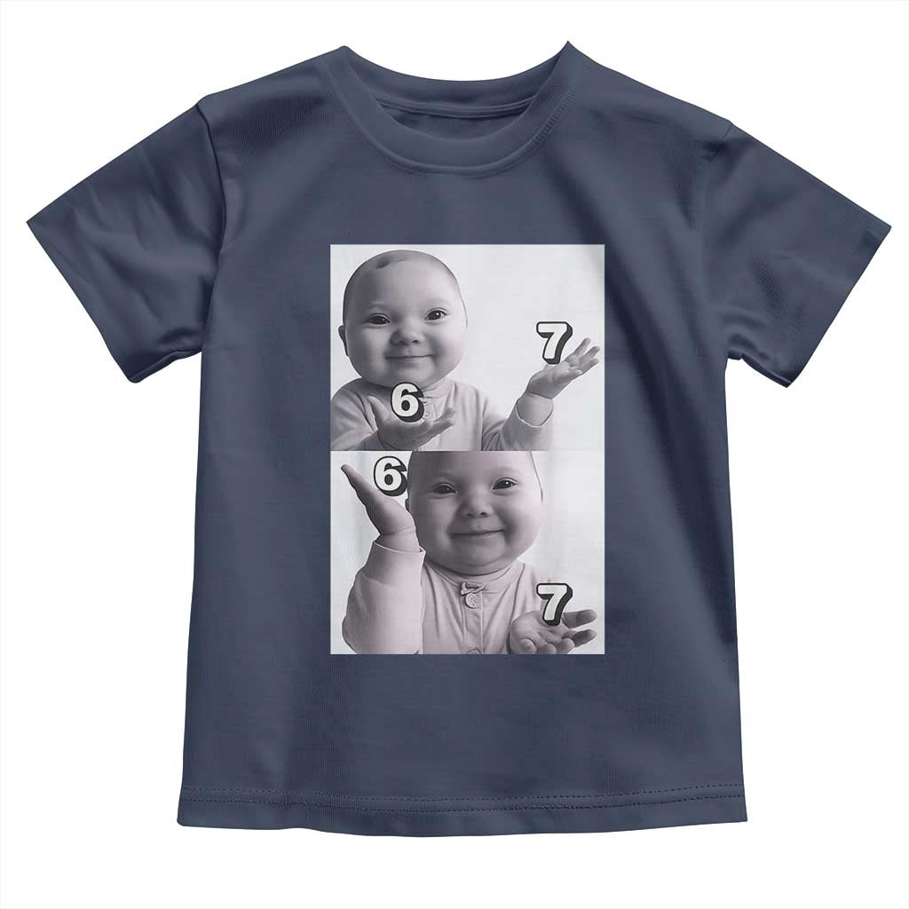 Funny Tuff Baby 67 Meme Toddler T Shirt Viral AI Niche Baby Six Seven Hand Gesture - Wonder Print Shop