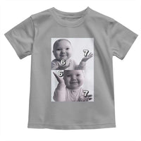 Funny Tuff Baby 67 Meme Toddler T Shirt Viral AI Niche Baby Six Seven Hand Gesture - Wonder Print Shop