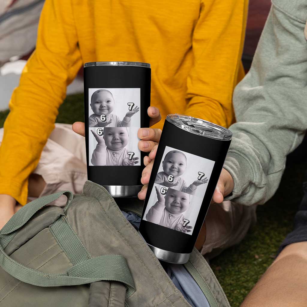 Funny Tuff Baby 67 Meme Tumbler Cup Viral AI Niche Baby Six Seven Hand Gesture - Wonder Print Shop